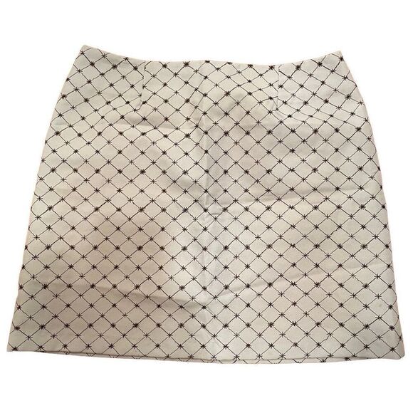 Streetwear Skirt Juniors Size 7 Light Blue Mini Diamond Grid 90s Clueless Twee - Picture 1 of 7